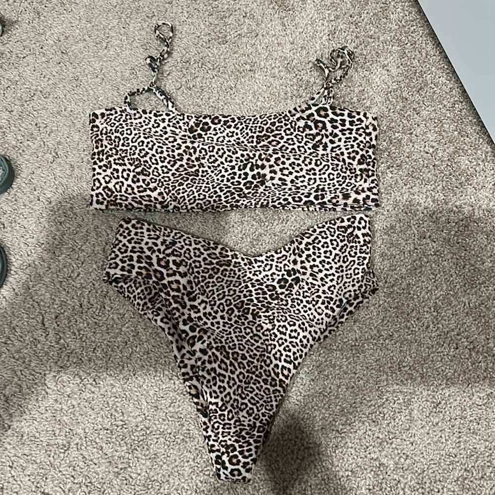 Animal print two piece